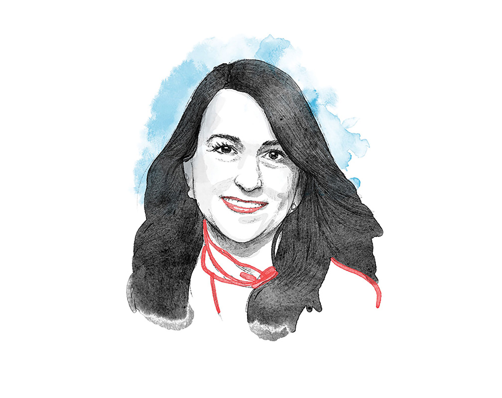 Headshot Illustration of Sandra Lombana Lindquist by S.E. George