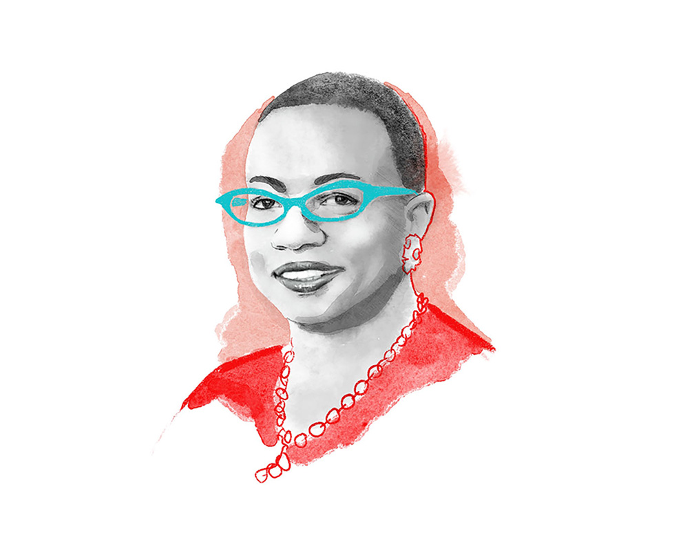 Headshot illustration of Brenda M. Breaux by S.E. George