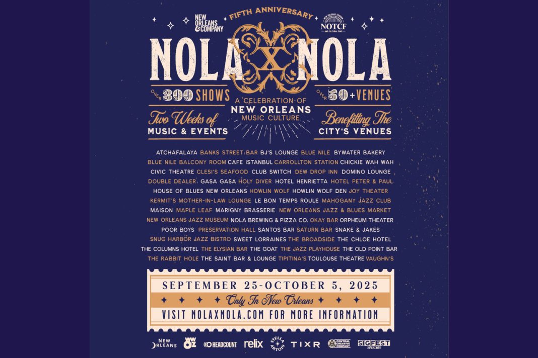 5th Annual NOLAxNOLA Concert Series Announced