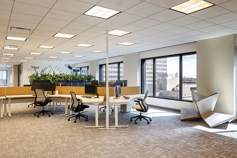 Wide shot of the interior of the Pan-American Life Insurance Group Office