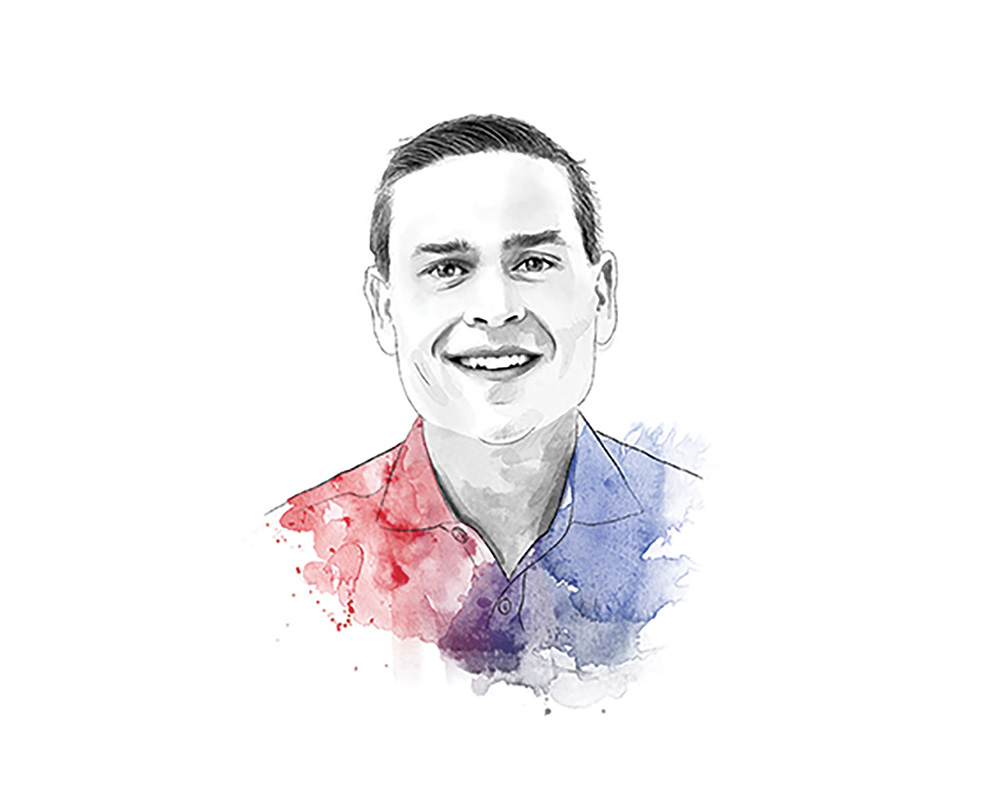 Headshot illustration of Pike Howard by S.E. George