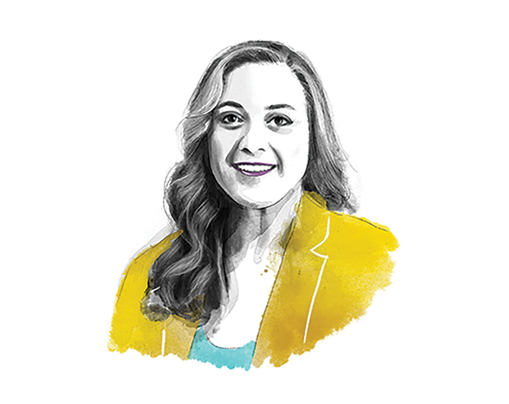 Illustrated headshot of Alexis Long by S.E. George