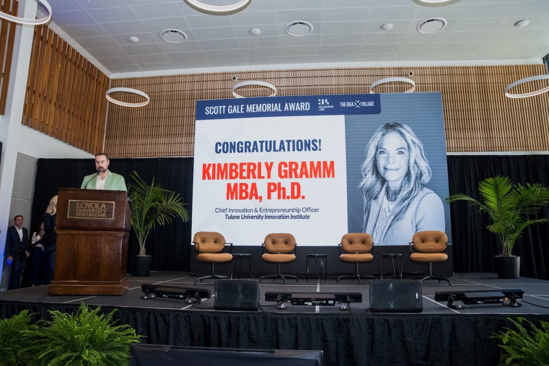 Jon Atkinson Presents Kimberly Gramm - Idea Village Names 1st Scott Gale Memorial Award Winner